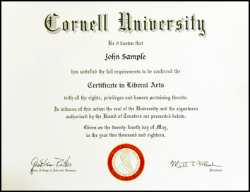 Cornell Certificate in Liberal Arts